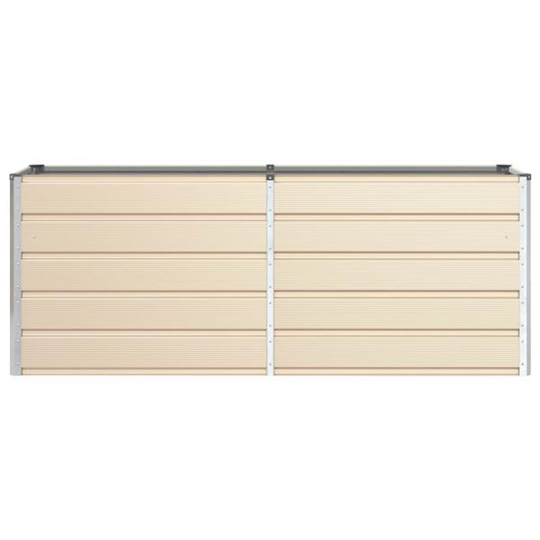 Grote foto vidaxl plantenbak ivoor 480 x 50 x 45 cm gegalvaniseerd staal tuin en terras overige tuin en terras