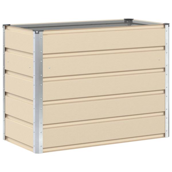 Grote foto vidaxl plantenbak ivoor 480 x 50 x 45 cm gegalvaniseerd staal tuin en terras overige tuin en terras