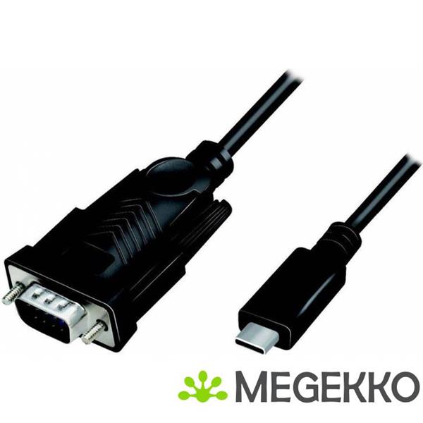 Grote foto logilink au0051a kabel adapter 1 2 m usb c naar seriel 9 pin computers en software overige computers en software