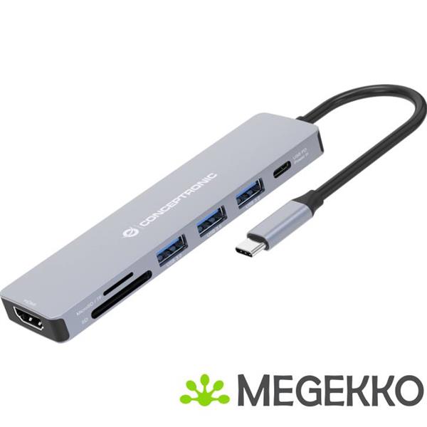 Grote foto conceptronic donn19g notebook dock poortreplicator bedraad usb 3.2 gen 1 3.1 gen 1 type c grijs computers en software overige computers en software
