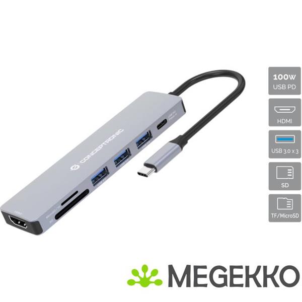 Grote foto conceptronic donn19g notebook dock poortreplicator bedraad usb 3.2 gen 1 3.1 gen 1 type c grijs computers en software overige computers en software