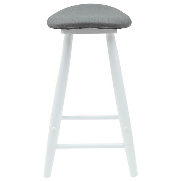 Grote foto vidaxl eettafelstoelen 2 pcs wit 46 x 37 x 63 cm massief rubberhout huis en inrichting stoelen