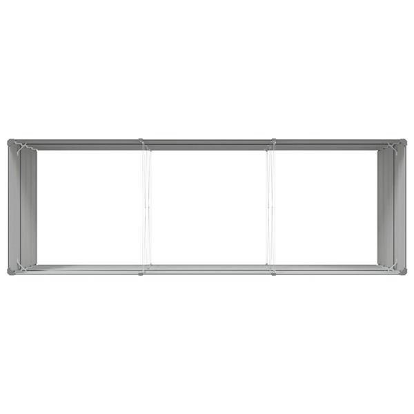 Grote foto vidaxl plantenbak antraciet 195 x 100 x 45 cm gegalvaniseerd staal tuin en terras overige tuin en terras