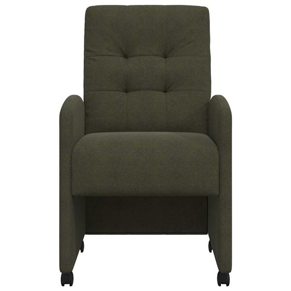 Grote foto vidaxl dining stoelen met wielen 2 pcs leger groen 58 x 67 x 97 cm huis en inrichting stoelen