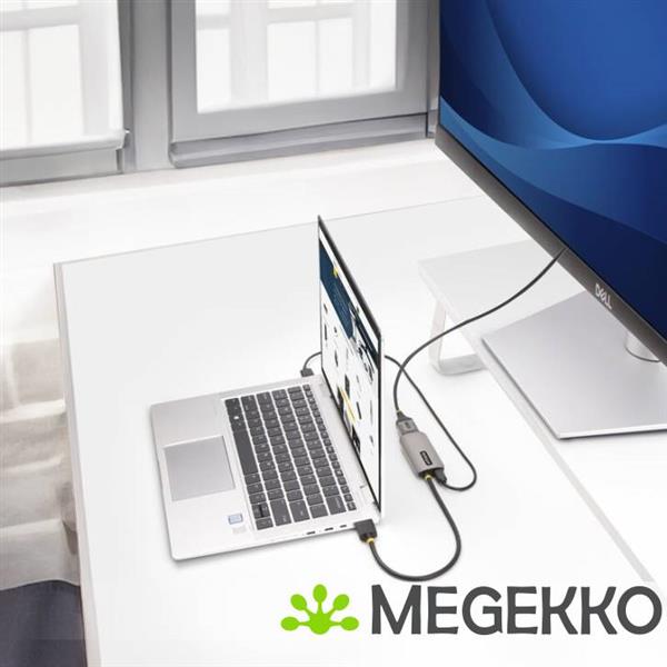 Grote foto startech.com 30cm hdmi naar displayport adapter kabel 8k 60hz actieve hdmi 2.1 naar dp 1.4 video c computers en software overige computers en software