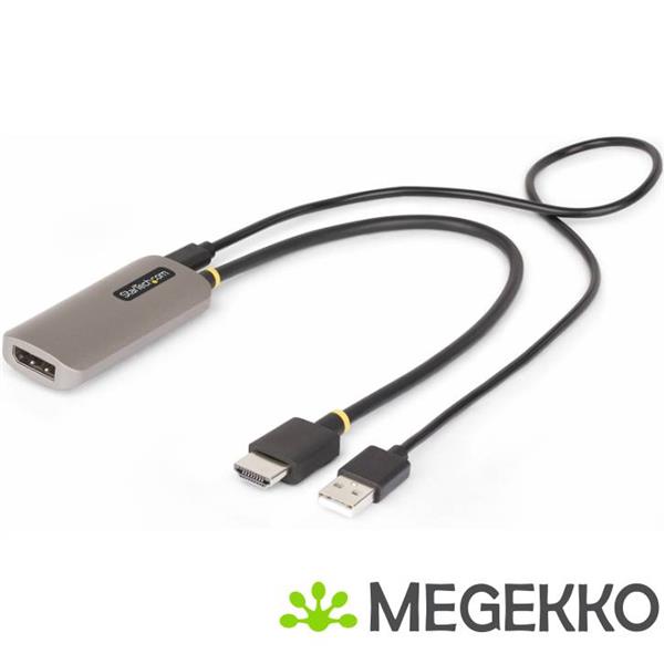 Grote foto startech.com 30cm hdmi naar displayport adapter kabel 8k 60hz actieve hdmi 2.1 naar dp 1.4 video c computers en software overige computers en software