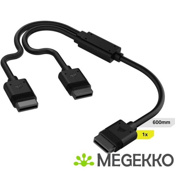 Grote foto corsair icue link cable 1x 600mm y cable with straight connectors black computers en software overige computers en software