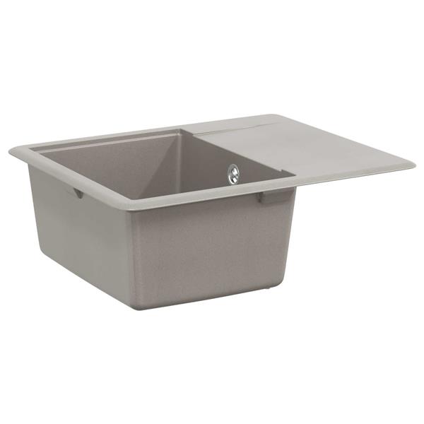 Grote foto vidaxl wasbak grijs 560 x 460 mm 80 kwarts en 20 hars huis en inrichting keukens