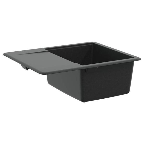 Grote foto vidaxl wasbak zwart 560 x 460 mm 80 kwarts en 20 hars huis en inrichting keukens