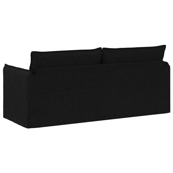 Grote foto vidaxl bank zwart 196 x 82 x 85 cm stof huis en inrichting bankstellen