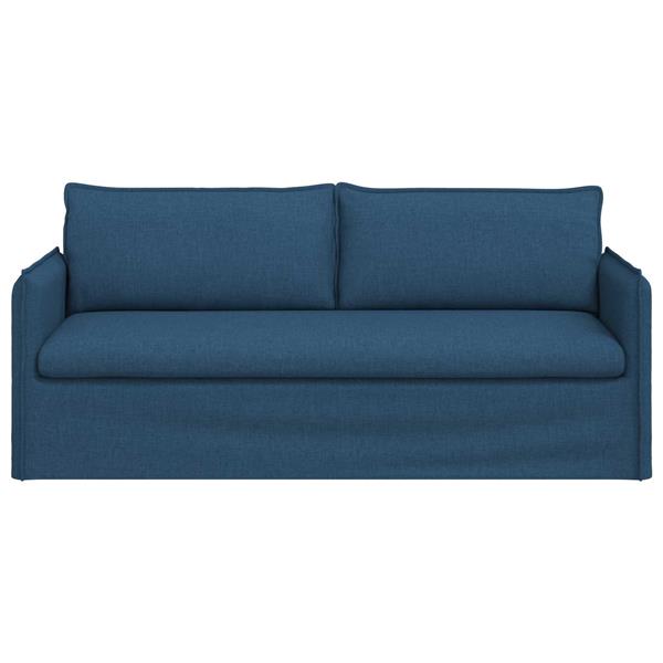 Grote foto vidaxl bank blauw 196 x 82 x 85 cm stof huis en inrichting bankstellen