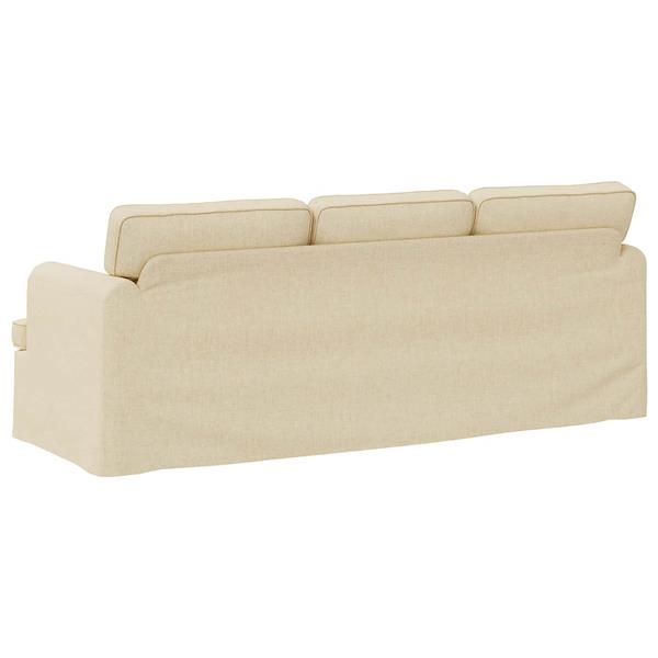 Grote foto vidaxl bank cr me 201 x 80 x 85 cm stof huis en inrichting bankstellen