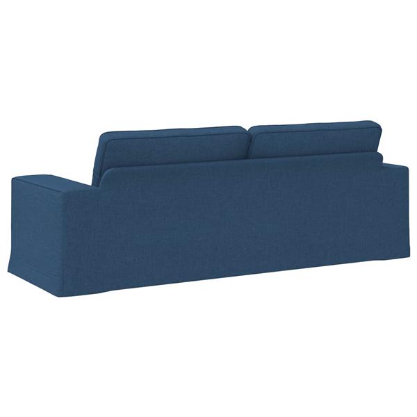 Grote foto vidaxl bank blauw 222 x 80 x 82 cm stof huis en inrichting bankstellen