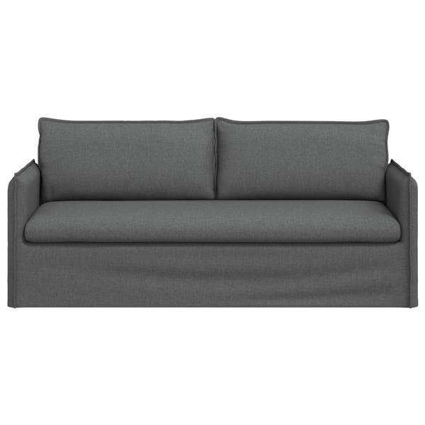 Grote foto vidaxl bank donkergrijs 196 x 82 x 85 cm stof huis en inrichting bankstellen