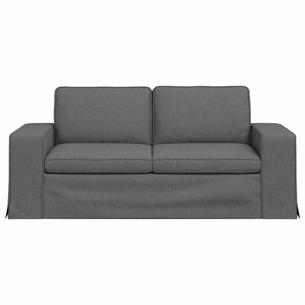 Grote foto vidaxl bank donkergrijs 182 x 80 x 82 cm stof huis en inrichting bankstellen