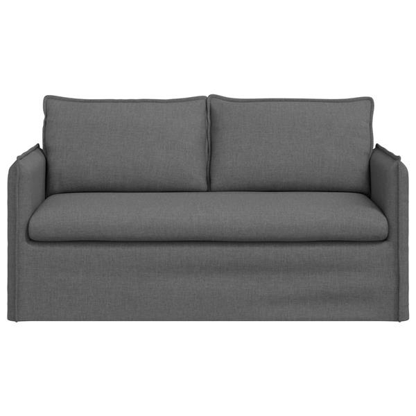 Grote foto vidaxl bank donkergrijs 156 x 82 x 85 cm stof huis en inrichting bankstellen