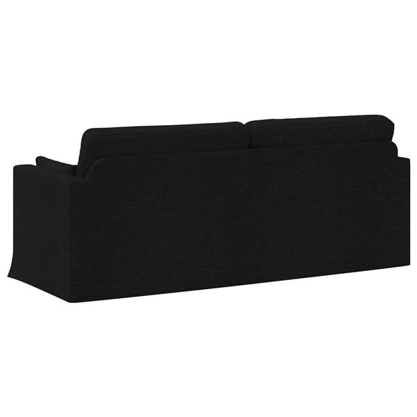 Grote foto vidaxl bank zwart 198 x 78 x 80 cm stof huis en inrichting bankstellen