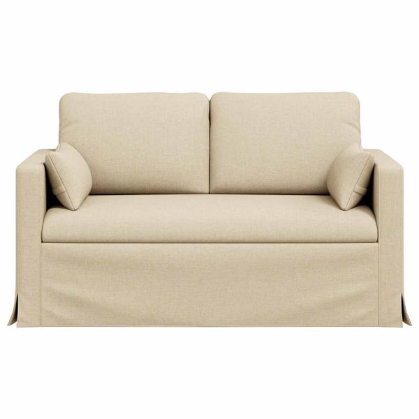 Grote foto vidaxl bank cr me 139 x 78 x 80 cm stof huis en inrichting bankstellen