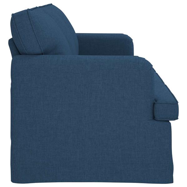 Grote foto vidaxl bank blauw 201 x 80 x 85 cm stof huis en inrichting bankstellen