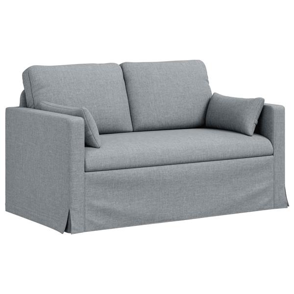 Grote foto vidaxl bank lichtgrijs 139 x 78 x 80 cm stof huis en inrichting bankstellen