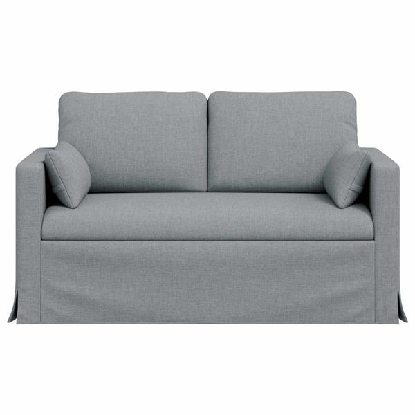 Grote foto vidaxl bank lichtgrijs 139 x 78 x 80 cm stof huis en inrichting bankstellen