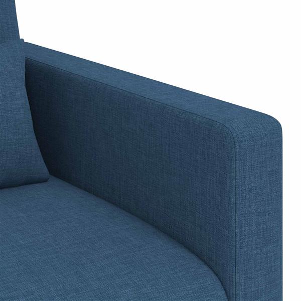 Grote foto vidaxl bank blauw 78 x 78 x 80 cm stof huis en inrichting bankstellen