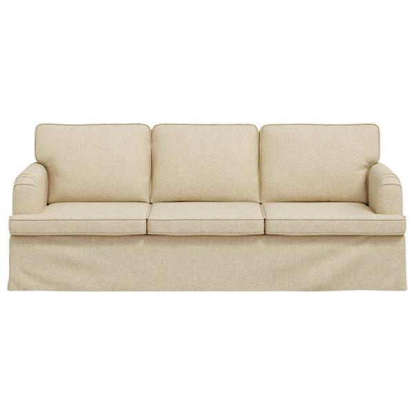 Grote foto vidaxl bank cr me 201 x 80 x 85 cm stof huis en inrichting bankstellen