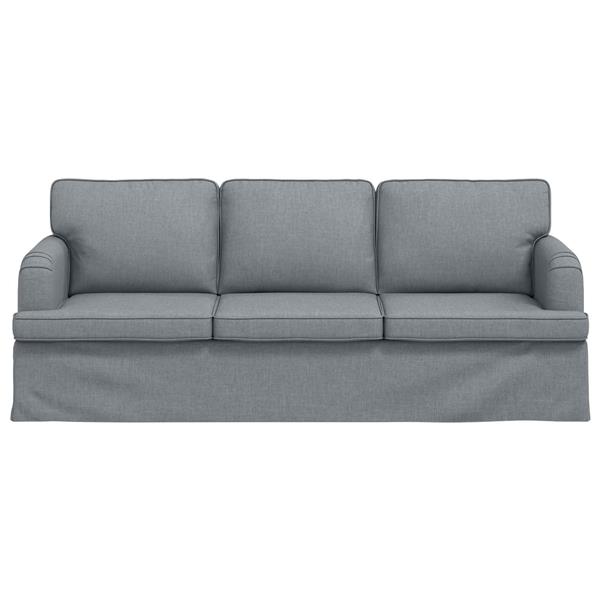 Grote foto vidaxl bank lichtgrijs 201 x 80 x 85 cm stof huis en inrichting bankstellen