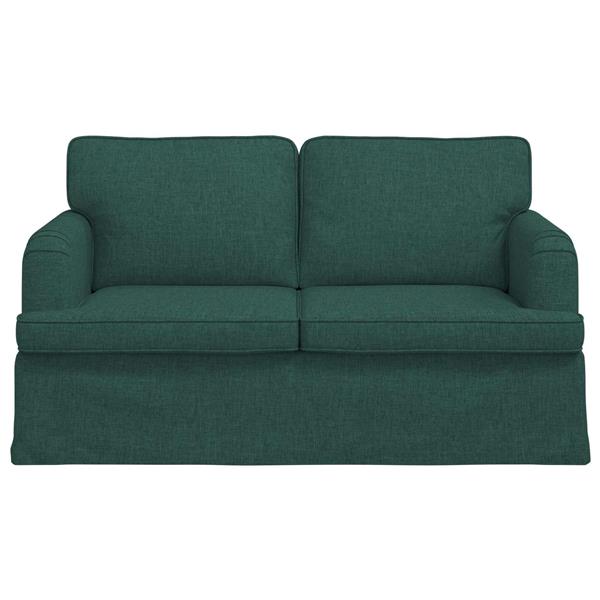 Grote foto vidaxl bank donkergroen 144 x 80 x 85 cm stof huis en inrichting bankstellen