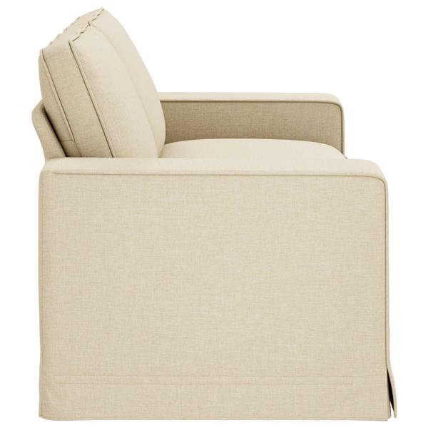 Grote foto vidaxl bank cr me 182 x 80 x 82 cm stof huis en inrichting bankstellen