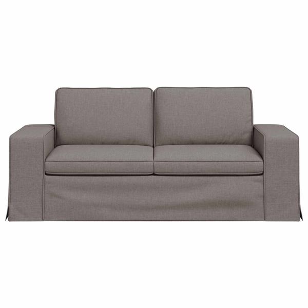 Grote foto vidaxl bank taupe 182 x 80 x 82 cm stof huis en inrichting bankstellen