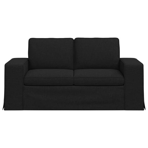 Grote foto vidaxl bank zwart 162 x 80 x 82 cm stof huis en inrichting bankstellen