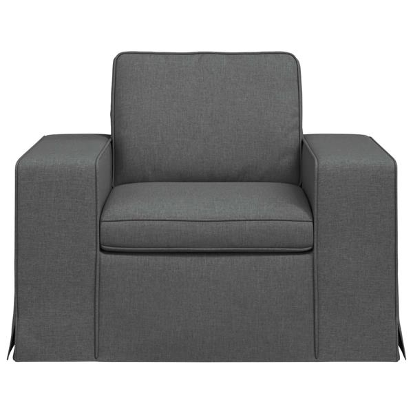 Grote foto vidaxl bank donkergrijs 103 x 80 x 82 cm stof huis en inrichting bankstellen