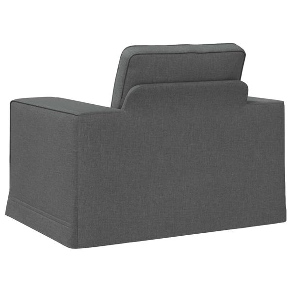 Grote foto vidaxl bank donkergrijs 103 x 80 x 82 cm stof huis en inrichting bankstellen