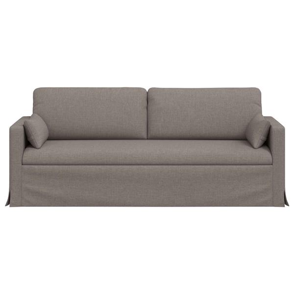 Grote foto vidaxl bank taupe 198 x 78 x 80 cm stof huis en inrichting bankstellen