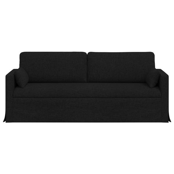 Grote foto vidaxl bank zwart 198 x 78 x 80 cm stof huis en inrichting bankstellen