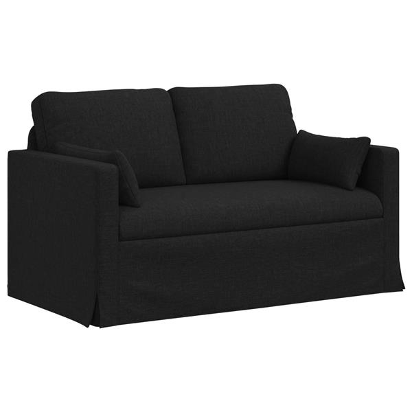 Grote foto vidaxl bank zwart 139 x 78 x 80 cm stof huis en inrichting bankstellen