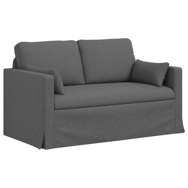 Grote foto vidaxl bank donkergrijs 139 x 78 x 80 cm stof huis en inrichting bankstellen