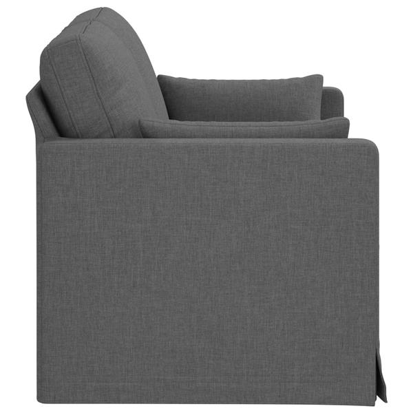 Grote foto vidaxl bank donkergrijs 139 x 78 x 80 cm stof huis en inrichting bankstellen