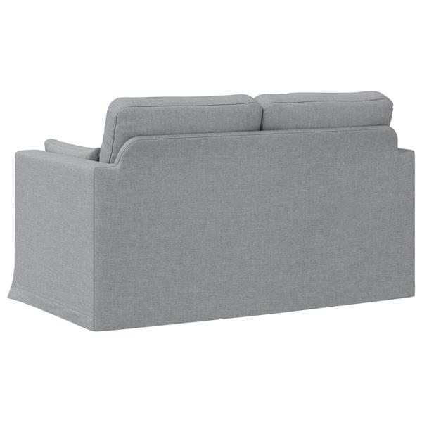 Grote foto vidaxl bank lichtgrijs 139 x 78 x 80 cm stof huis en inrichting bankstellen