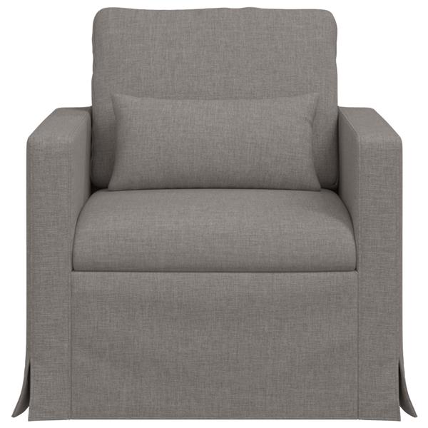 Grote foto vidaxl bank taupe 78 x 78 x 80 cm stof huis en inrichting bankstellen