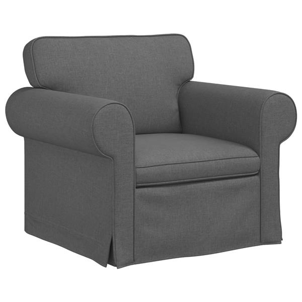 Grote foto vidaxl bank donkergrijs 95 x 82 x 80 cm stof huis en inrichting bankstellen