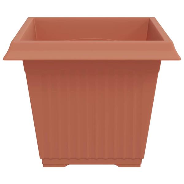 Grote foto vidaxl vierkante bloempot 24 pcs baksteenrood 43 x 43 x 33 5 cm tuin en terras overige tuin en terras