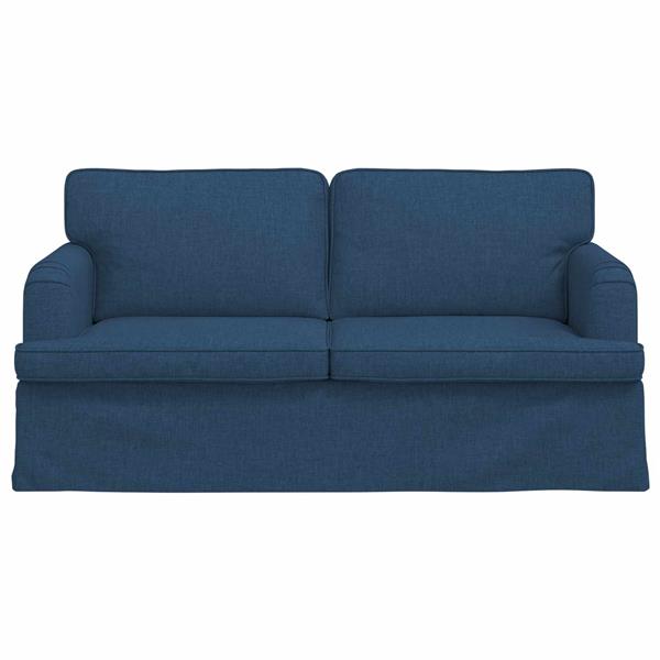 Grote foto vidaxl bank blauw 142 x 80 x 85 cm stof huis en inrichting bankstellen