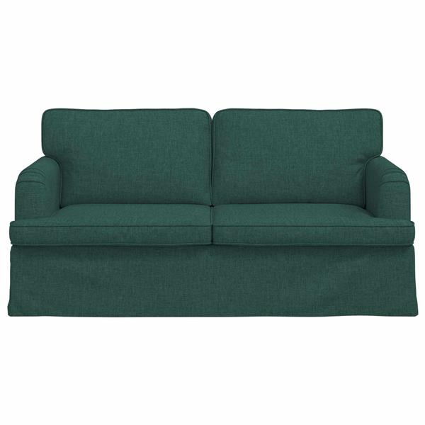 Grote foto vidaxl bank donkergroen 142 x 80 x 85 cm stof huis en inrichting bankstellen