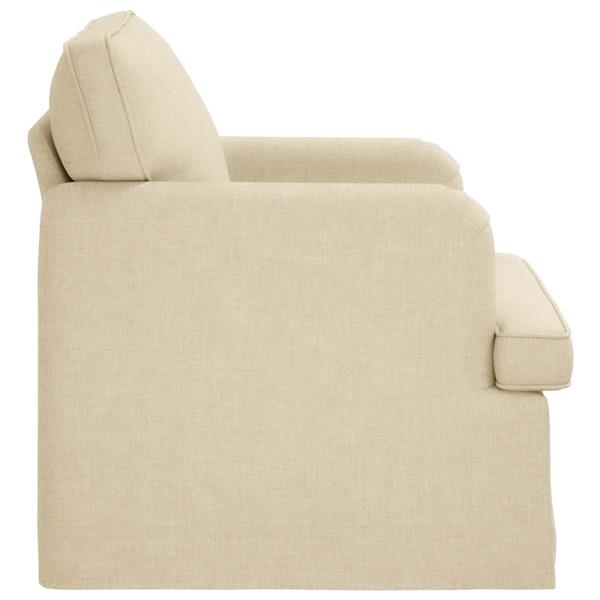 Grote foto vidaxl bank cr me 84 x 80 x 85 cm stof huis en inrichting bankstellen