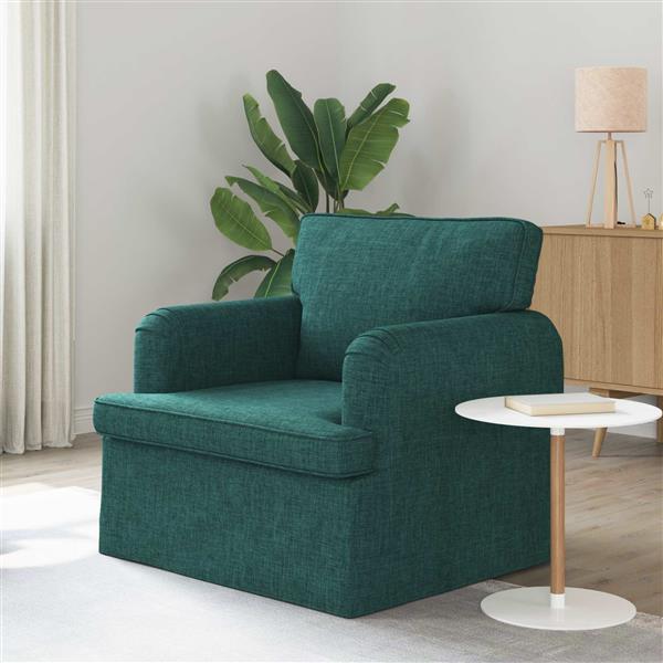 Grote foto vidaxl bank donkergroen 84 x 80 x 85 cm stof huis en inrichting bankstellen