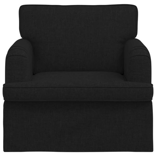 Grote foto vidaxl bank zwart 84 x 80 x 85 cm stof huis en inrichting bankstellen