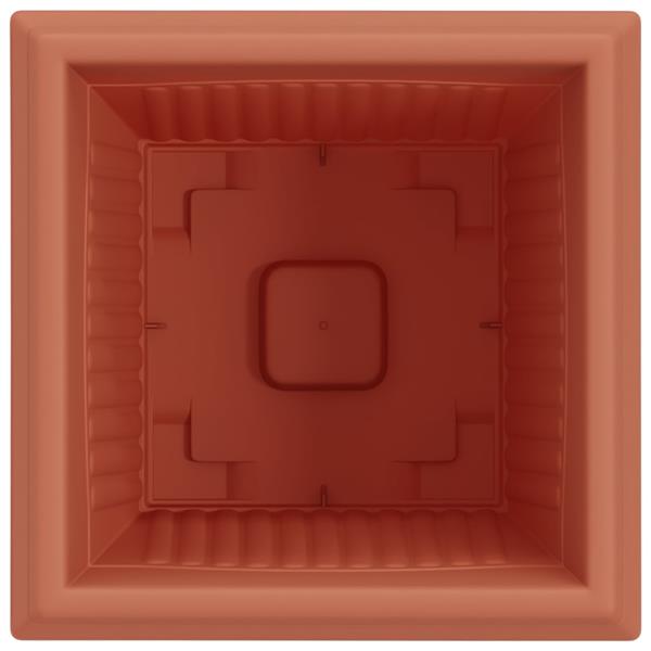 Grote foto vidaxl vierkante bloempot 24 pcs baksteenrood 38 x 38 x 30 cm tuin en terras overige tuin en terras