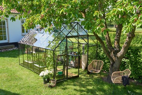 Grote foto tuinkas qube 812 zwart gecoat tuin en terras tuinhuisjes en blokhutten